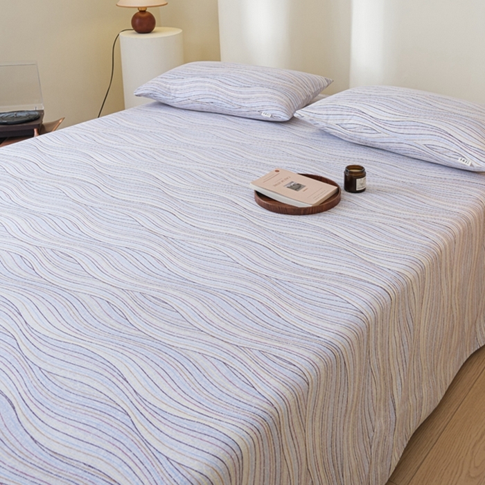 91家纺网 家纺一手货源 找家纺 慕绸家纺（原萌宝老粗布厂家） 2025直播爆款100%全棉加厚非遗老粗布 律动