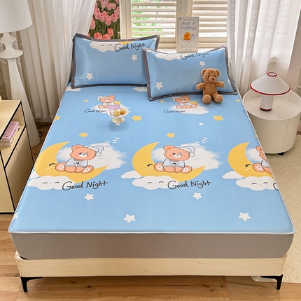 518家纺 2025新款亲肤舒适A类碳光冰丝抗菌凉席【提供买家秀】席子【提供买家秀】-平铺款 晚安