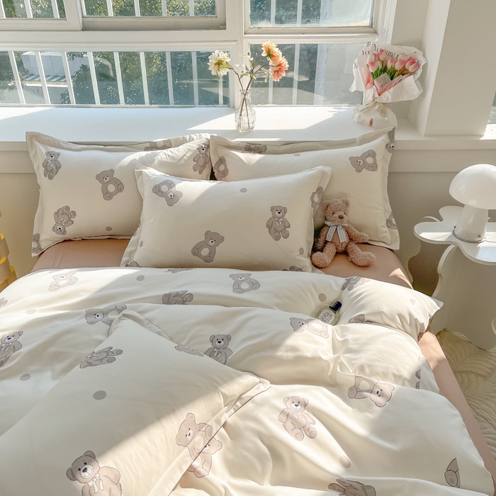 91家纺网 家纺一手货源 找家纺 （总）法式印花四件套2025新款加厚轻奢时尚小清新北欧风床上用品学生宿舍三四件套