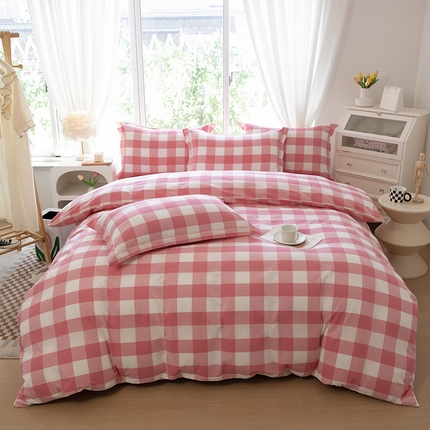 91家纺网 家纺一手货源 找家纺 （总）木易家居 2025新款全棉色织水洗棉四件套