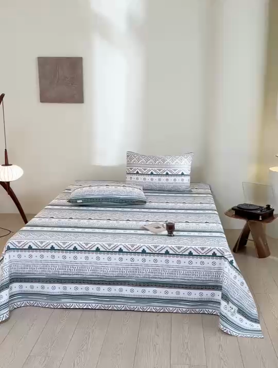 91家纺网 家纺一手货源 找家纺 慕绸家纺（原萌宝老粗布厂家） 2025直播爆款100%全棉加厚非遗老粗布 美拉德