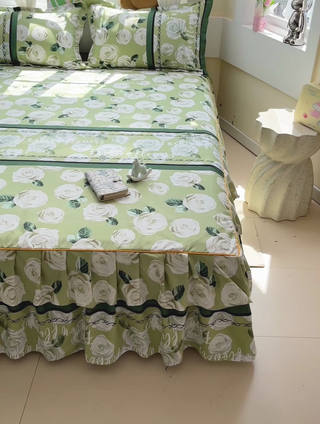 91家纺网 家纺一手货源 找家纺 艾橙 2025新款140克植物羊绒双边单床裙