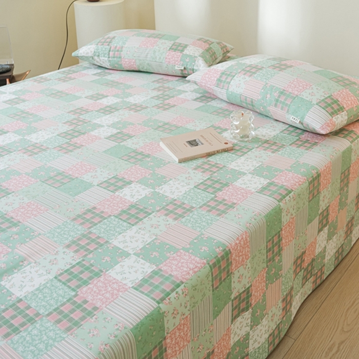 91家纺网 家纺一手货源 找家纺 慕绸家纺（原萌宝老粗布厂家） 2025直播爆款100%全棉加厚非遗老粗布 百家福