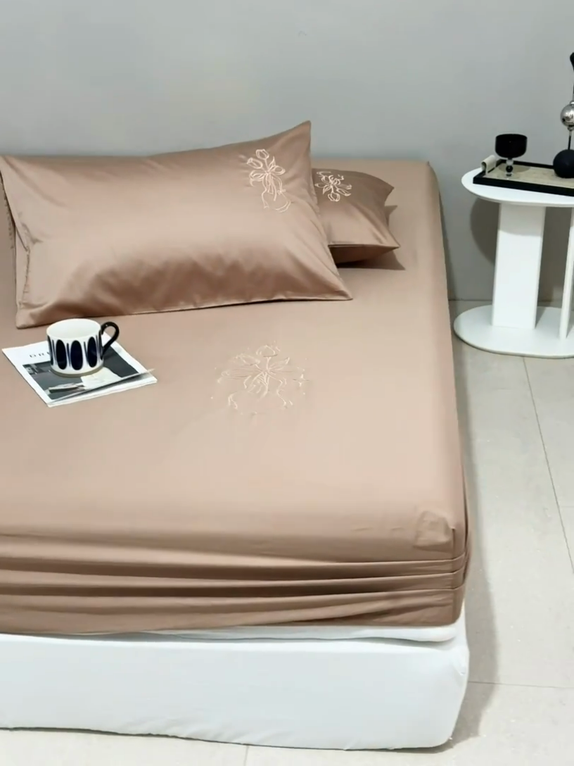 91家纺网 家纺一手货源 找家纺 （总）2025新款50S100支全棉四件套单品系列-单床笠