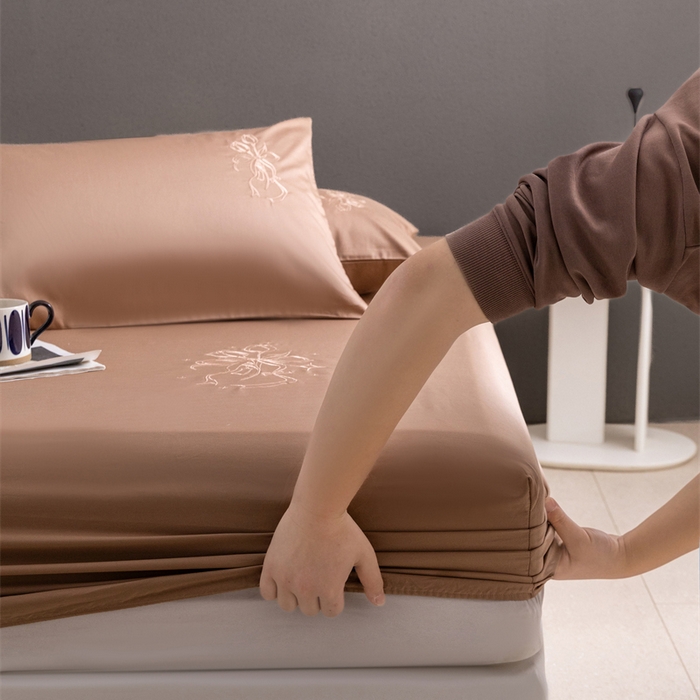 91家纺网 家纺一手货源 找家纺 （总）2025新款50S100支全棉四件套单品系列-单床笠