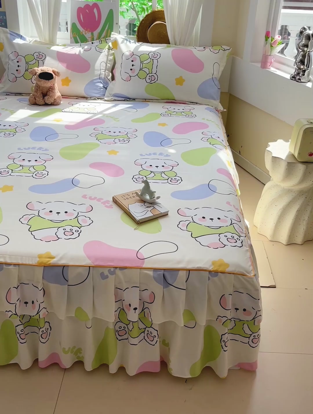 91家纺网 家纺一手货源 找家纺 艾橙 2025新款140克植物羊绒双边单床裙