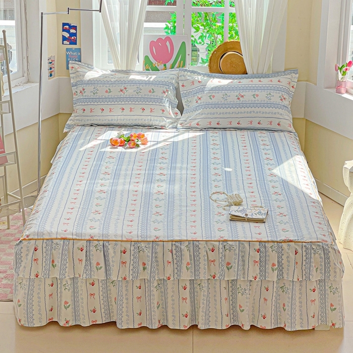 91家纺网 家纺一手货源 找家纺 艾橙 2025新款140克植物羊绒双边单床裙