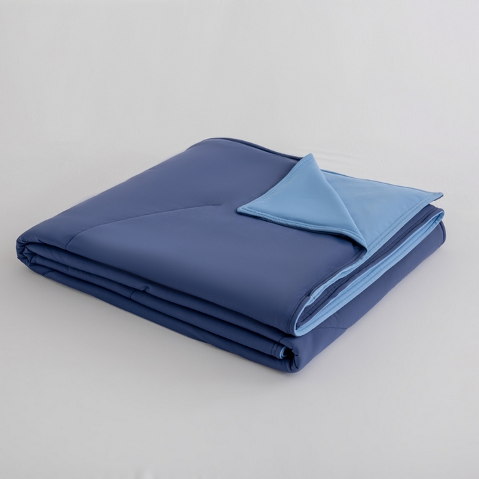 91家纺网 家纺一手货源 找家纺 兜米家居 2025新款亚朵同款夏季深睡被pro1夏凉被可机洗空调被透气被子 夏夜深蓝