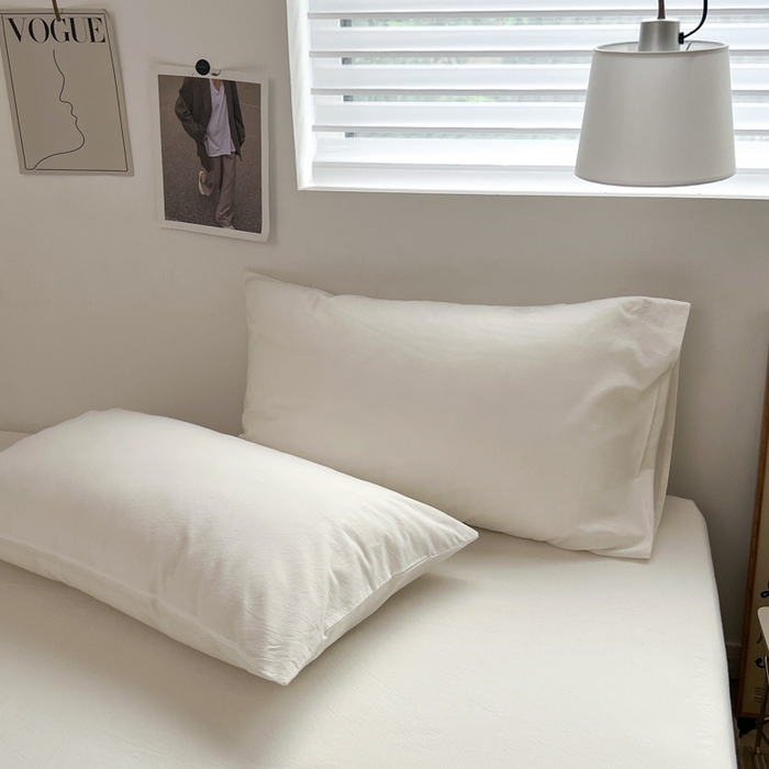 91家纺网 家纺一手货源 找家纺 2025新款水洗棉单床单 纯白