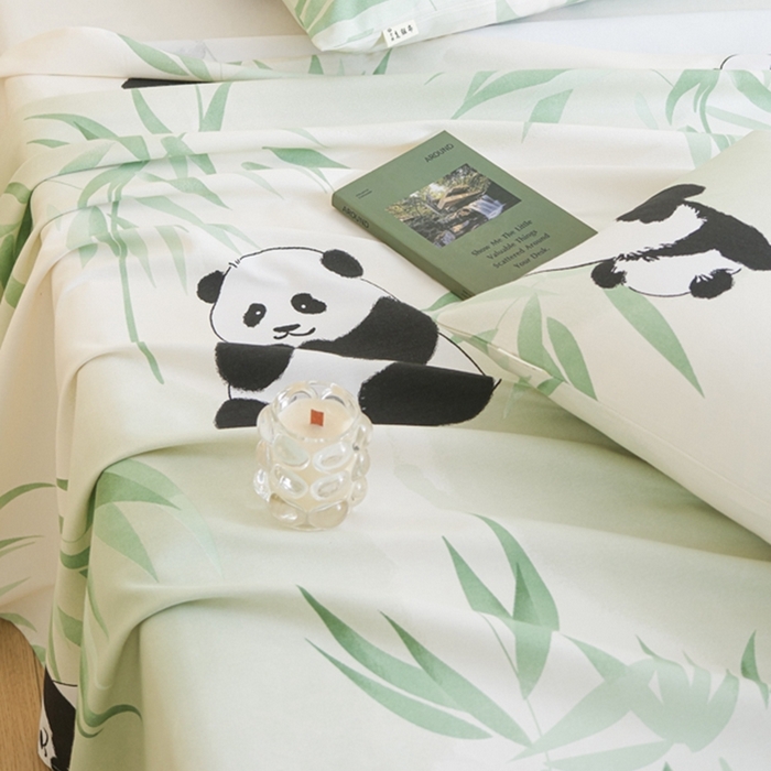 91家纺网 家纺一手货源 找家纺 慕绸家纺（原萌宝老粗布厂家） 2025直播爆款100%全棉加厚非遗老粗布 熊有成竹