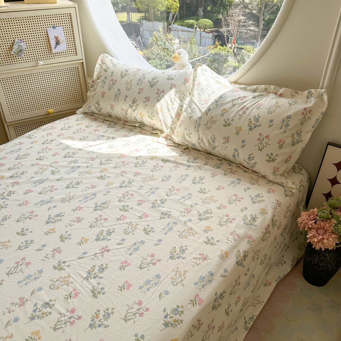 91家纺网 家纺一手货源 找家纺 百寐 2025新款13372全棉信封印花枕套单人 芳华