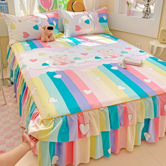 91家纺网 家纺一手货源 找家纺 艾橙 2025新款140克植物羊绒双边单床裙