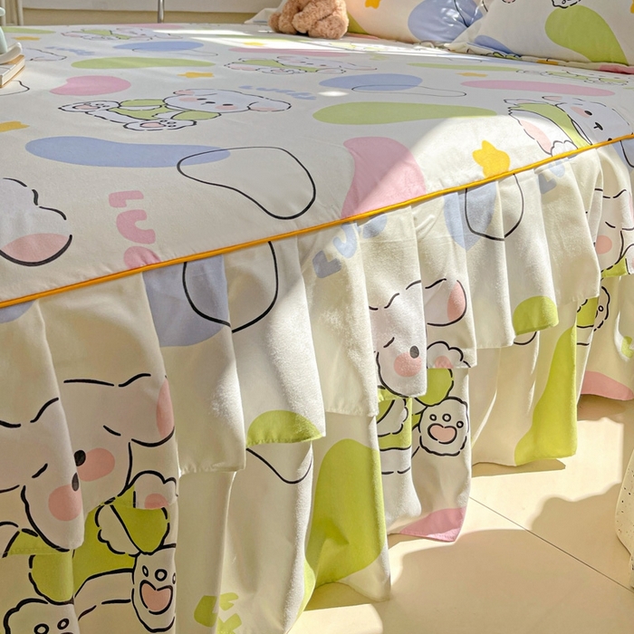 91家纺网 家纺一手货源 找家纺 艾橙 2025新款140克植物羊绒双边单床裙