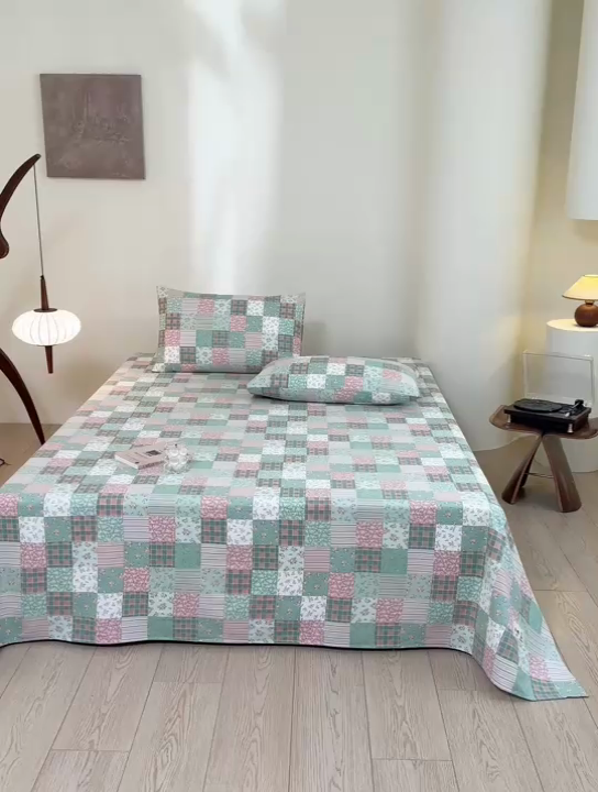 91家纺网 家纺一手货源 找家纺 慕绸家纺（原萌宝老粗布厂家） 2025直播爆款100%全棉加厚非遗老粗布 百家福