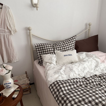 91家纺网 家纺一手货源 找家纺 （总）2025春季新款数码印花格蕾丝系列-四件套