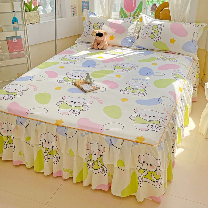 91家纺网 家纺一手货源 找家纺 艾橙 2025新款140克植物羊绒双边单床裙