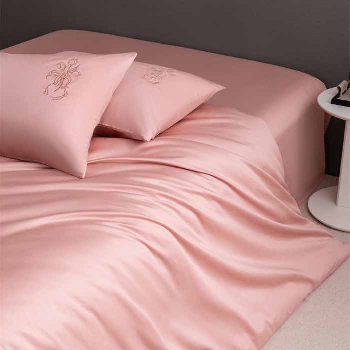 91家纺网 家纺一手货源 找家纺 2025新款50S100支全棉四件套单品系列-四件套 桃夭