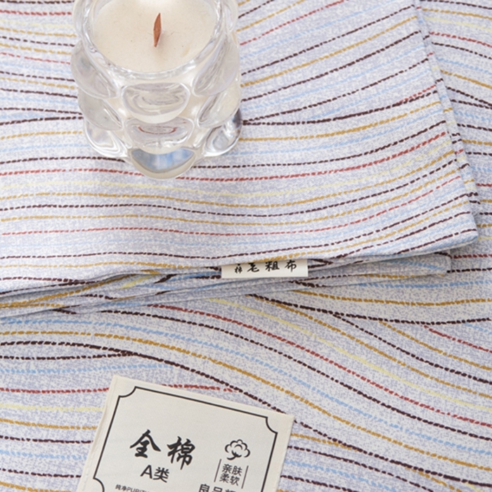 91家纺网 家纺一手货源 找家纺 慕绸家纺（原萌宝老粗布厂家） 2025直播爆款100%全棉加厚非遗老粗布 律动