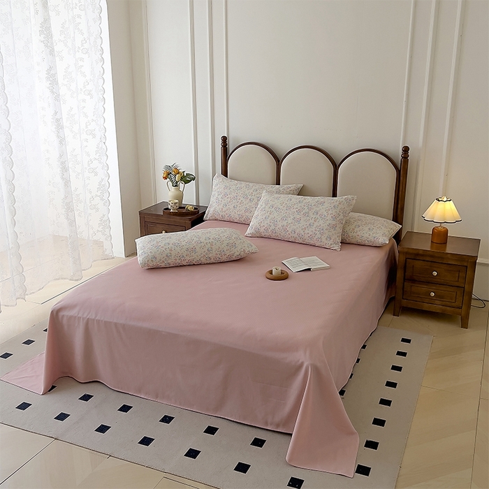 91家纺网 家纺一手货源 找家纺 优品阁  2025新款A类全棉有氧双层纱四件套 汪小姐