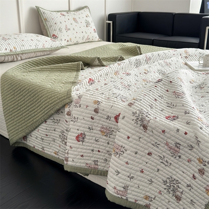 91家纺网 家纺一手货源 找家纺 （总）美优兰 2025春夏新款双面天丝高温砂洗床盖