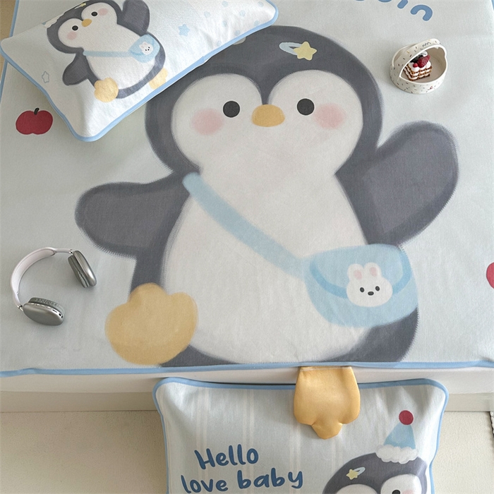 91家纺网 家纺一手货源 找家纺 美乐迪家纺 2025新款异形冰藤席 企鹅