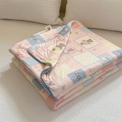 暖生活 2025新款牛奶针织小清新大豆夏被 舞蹈熊