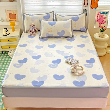 91家纺网 家纺一手货源 找家纺 （总）金盛纺 2025新款A类数码印花冰丝席-床笠款