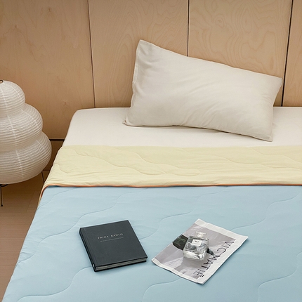 时年家纺 2025新款升级版180克高定即刻凉感夏被 晴空蓝