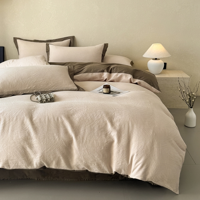 91家纺网 家纺一手货源 找家纺 （总）若未家居 LOVEWE HOUSE 2025新款50S色织空气层水洗大提花全棉四件套