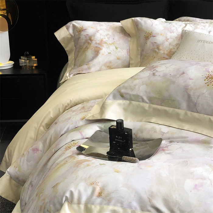 91家纺网 家纺一手货源 找家纺 （总）馨蕊家居 2025春夏新品金太阳典藏高奢活性数码印花四件套-玛丽