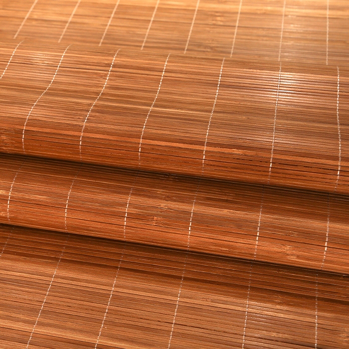 91家纺网 家纺一手货源 找家纺 森璐家纺 2025新款茶香养生竹席藤席草席冰丝席凉席子 亲肤碳化席-反面亚草