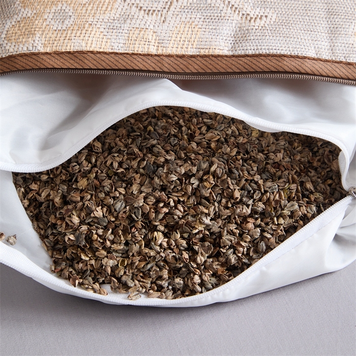 91家纺网 家纺一手货源 找家纺 织布人2025新款荞麦枕夏季凉感冰藤枕头竹面硬枕茶叶茉莉花夏凉枕头 夏凉直角冰藤-咖色【38*58茶香枕】