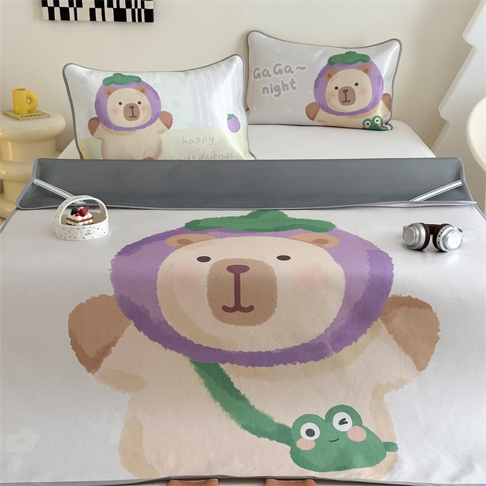 91家纺网 家纺一手货源 找家纺 美乐迪家纺 2025新款异形冰藤席 卡皮巴拉