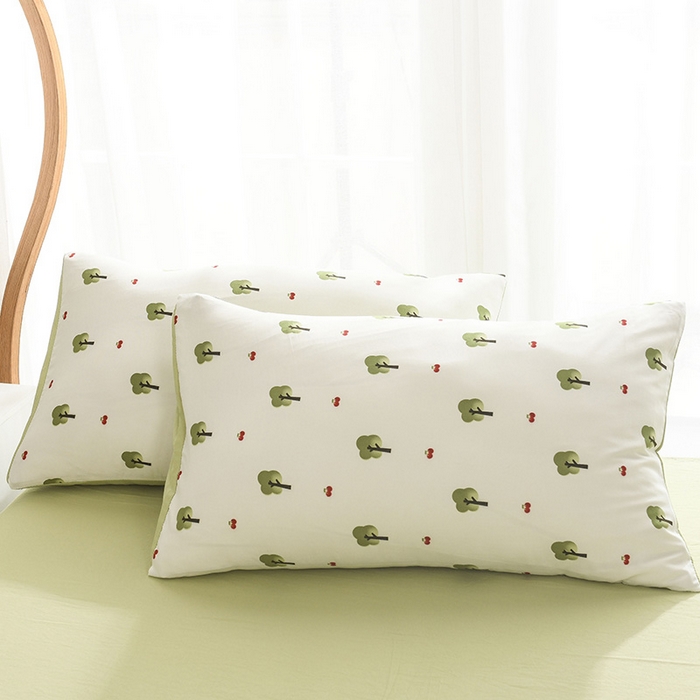 91家纺网 家纺一手货源 找家纺 红日子纺织品 2025新款棉麻夏被四件套 清新森林