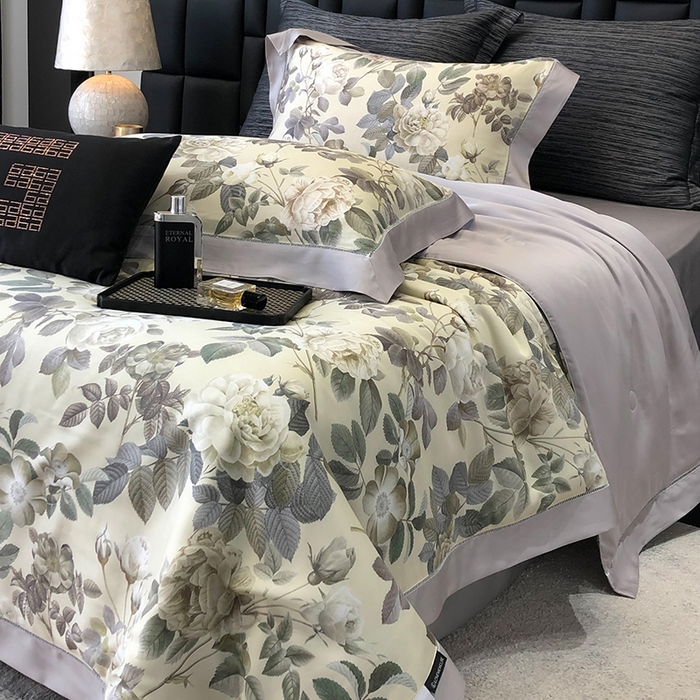 91家纺网 家纺一手货源 找家纺 若未家居 LOVEWE HOUSE 2025新款兰精天丝印花夏被及夏被四件套 绿野仙踪（床单款+床盖款）