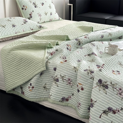 91家纺网 家纺一手货源 找家纺 （总）美优兰 2025春夏新款双面天丝高温砂洗床盖