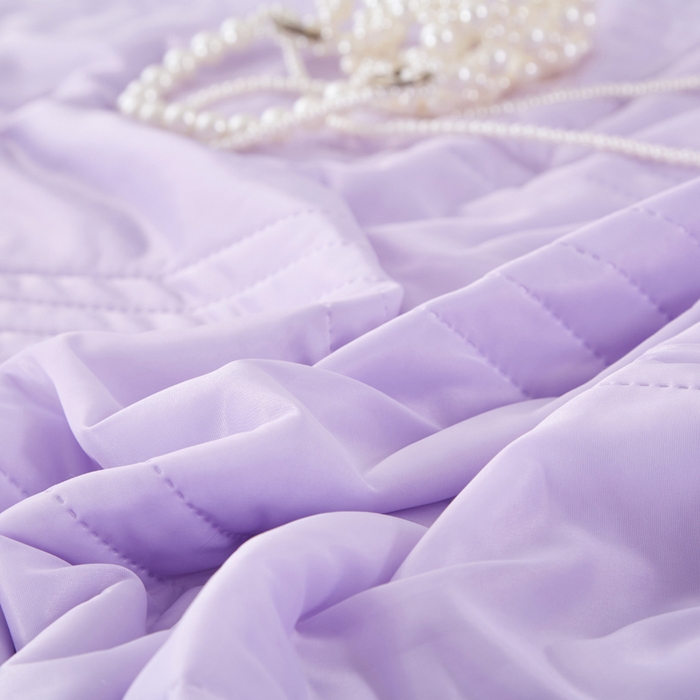 91家纺网 家纺一手货源 找家纺 丝薇雅 2025新款凉感丝夏被冰淇淋夏凉被 条纹紫色