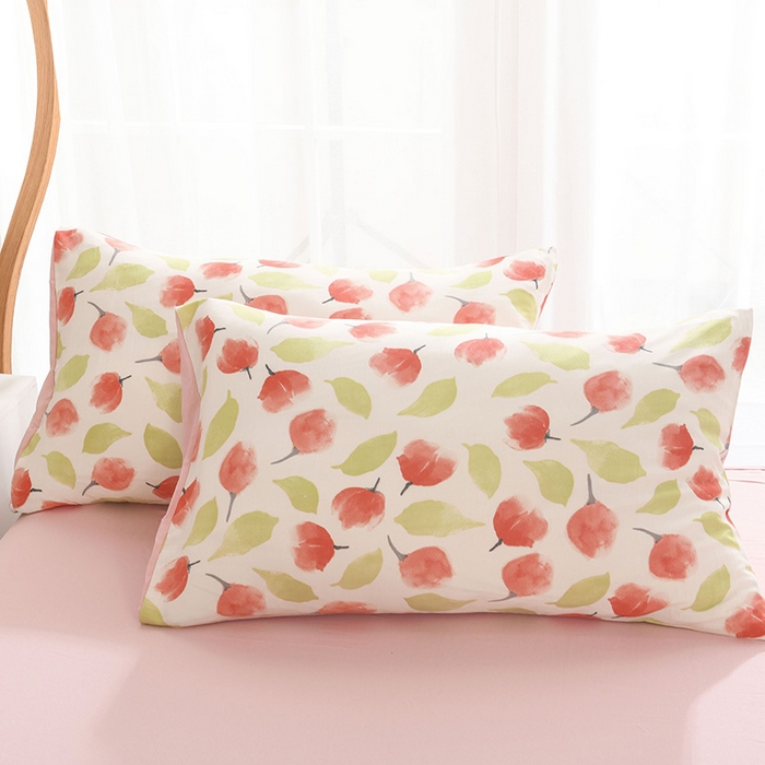 91家纺网 家纺一手货源 找家纺 红日子纺织品 2025新款棉麻夏被四件套 漫花-粉