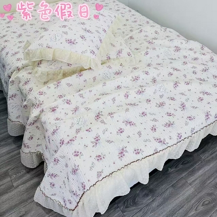 91家纺网 家纺一手货源 找家纺 （总）希朵2025新款凉感丝小冰柠床盖三件套