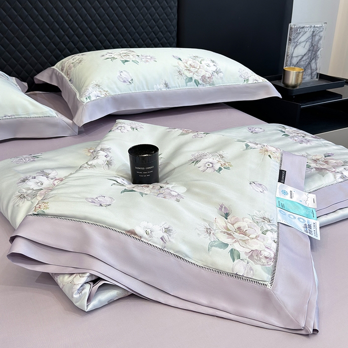 91家纺网 家纺一手货源 找家纺 （总）若未家居 LOVEWE HOUSE 2025新款兰精天丝印花夏被及夏被四件套