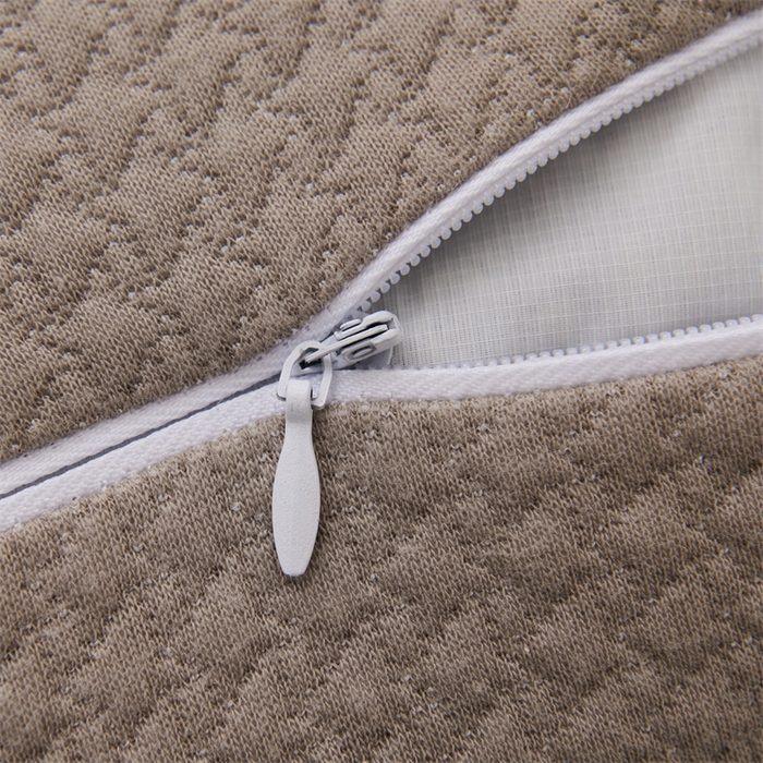 91家纺网 家纺一手货源 找家纺 芯洲 2025新款针织棉荞麦颈椎牵引枕枕头枕芯 针织圆形颈椎枕-咖42*12cm/只（加艾草混合）