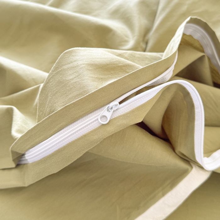 91家纺网 家纺一手货源 找家纺 若未家居 LOVEWE HOUSE 2025新款50S色织空气层水洗大提花全棉四件套 梦蝶-春日白