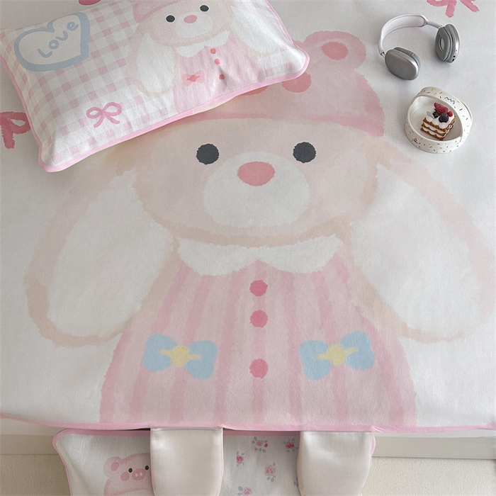 91家纺网 家纺一手货源 找家纺 美乐迪家纺 2025新款异形冰藤席 大耳兔