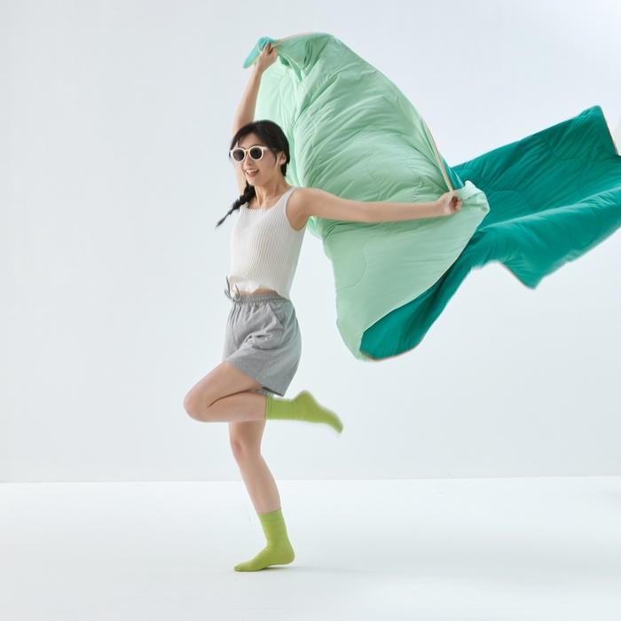 91家纺网 家纺一手货源 找家纺 2025春夏新款A类母婴级西瓜啵啵凉感被锦氨夏凉被空调被 西瓜绿+青柠绿