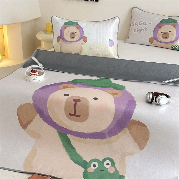 91家纺网 家纺一手货源 找家纺 美乐迪家纺 2025新款异形冰藤席 卡皮巴拉