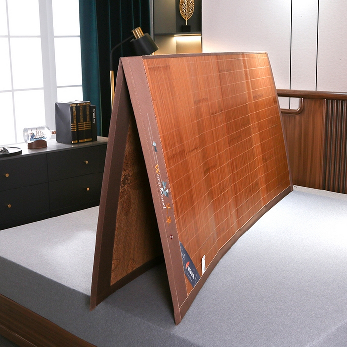 91家纺网 家纺一手货源 找家纺 鸣创 2025新款碳光竹席艾草驱蚊凉席草席藤席 艾草驱蚊