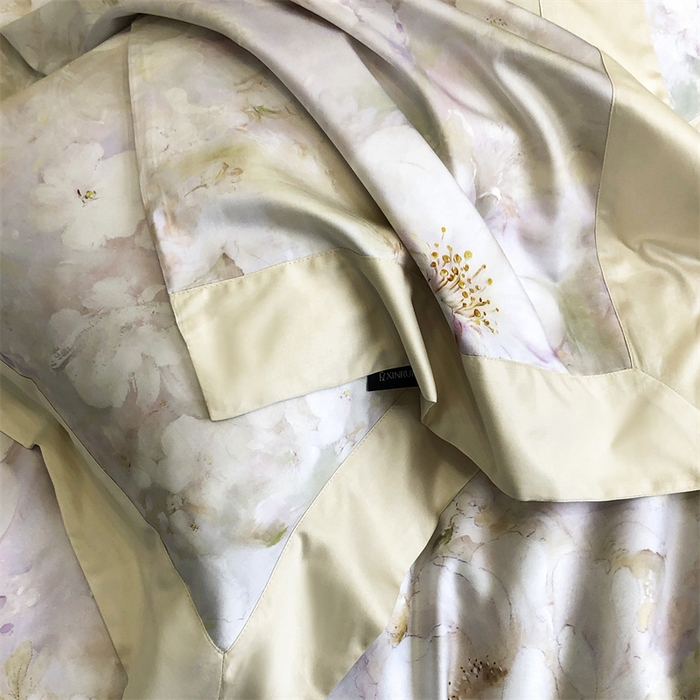 91家纺网 家纺一手货源 找家纺 （总）馨蕊家居 2025春夏新品金太阳典藏高奢活性数码印花四件套-玛丽