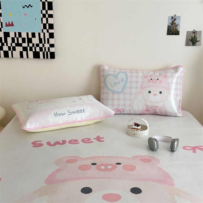 91家纺网 家纺一手货源 找家纺 美乐迪家纺 2025新款异形冰藤席 大耳兔