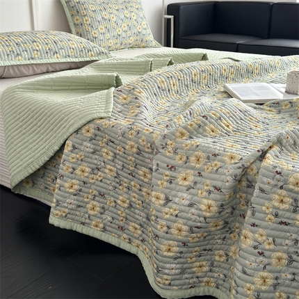 91家纺网 家纺一手货源 找家纺 （总）美优兰 2025春夏新款双面天丝高温砂洗床盖