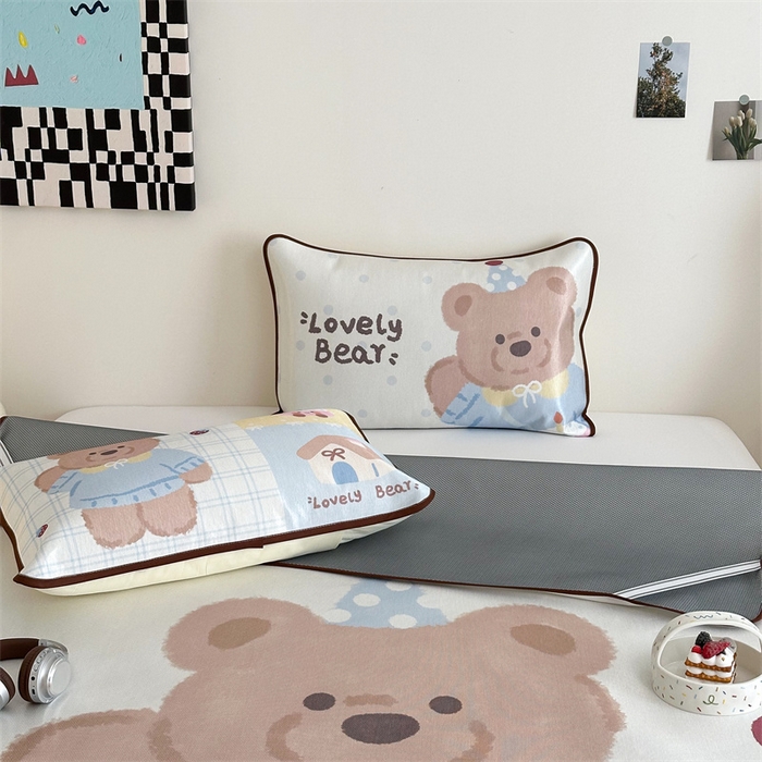 91家纺网 家纺一手货源 找家纺 美乐迪家纺 2025新款异形冰藤席 小熊